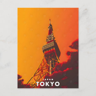 Neonkrone von Tokio: Tokyo Tower im Herzen 2026 Feiertagspostkarte