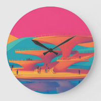 Neonlagune Sonnenuntergang Neon futuristischer Par
