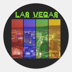 NEONLas Vegas-Streifen-Aufkleber Runder Aufkleber