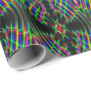 NeonLASERLICHT-psychedelisches abstraktes Geschenkpapier