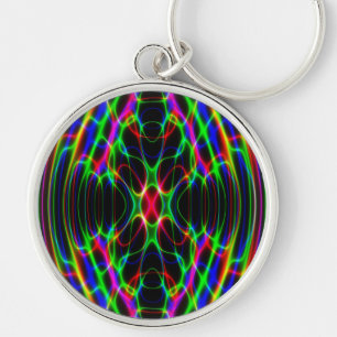 NeonLASERLICHT-psychedelisches abstraktes Schlüsselanhänger