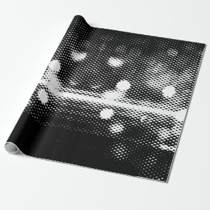 Neonleuchten und geometrisch nahtloses Muster Geschenkpapier