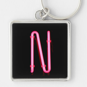 Neonlicht-Monogramm des Buchstabe-"N" Schlüsselanhänger