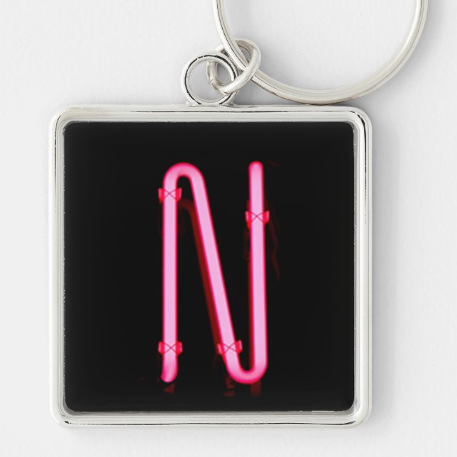 Neonlicht-Monogramm des Buchstabe-"N" Schlüsselanhänger (Vorne)