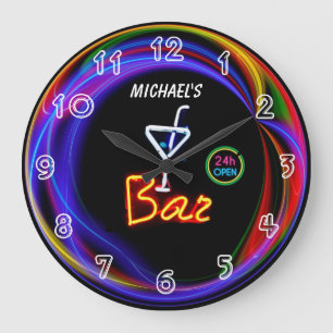 Neonlicht Privathaus Personalisierte Bar Uhr