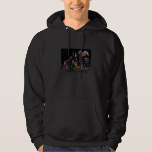 Neonlicht-Strickjacke Tokyos Japan Hoodie
