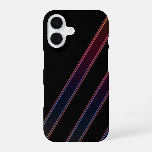 Neonlichter iPhone 16 Hülle (Rückseite)