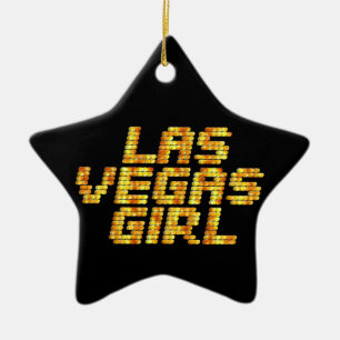 Neonlichter - Las Vegas Girl Keramikornament