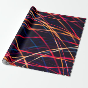 Neonlichter Struktur mit langer Belichtung.abstrac Geschenkpapier