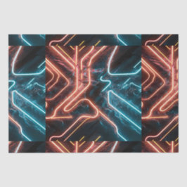 Neonlichtmuster Seidenpapier