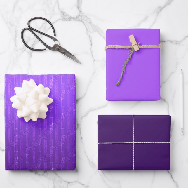 Neonlilac-Verlauf. Geschenkpapier Set (Vorderseite)