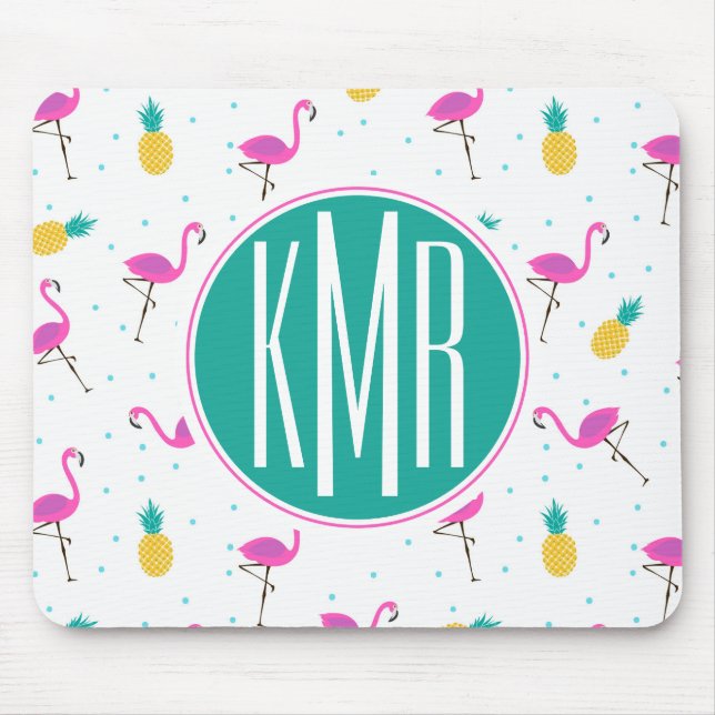 Neonmonogramm der flamingo-| mousepad (Vorne)