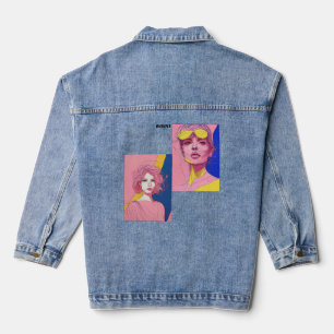 **Neonmuse: Elektrische Grace in Bewegung** Jeansjacke