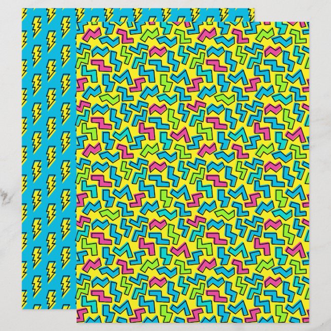 Neonmuster der 80er/90er Jahre (Vorne/Hinten)