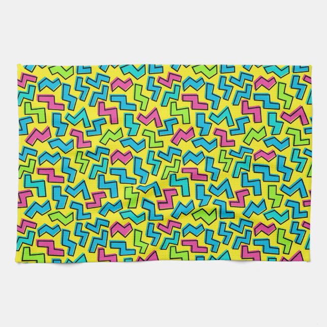 Neonmuster der 80er/90er Jahre Handtuch (Horizontal)