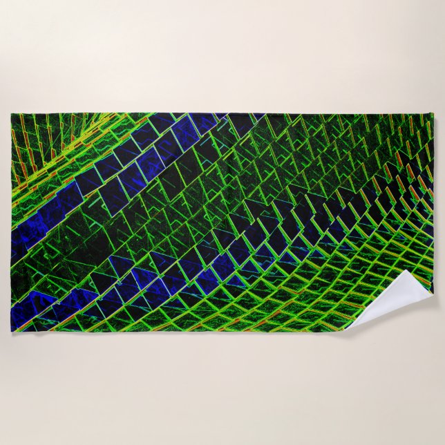 Neonmuster Strandtuch (Vorderseite)