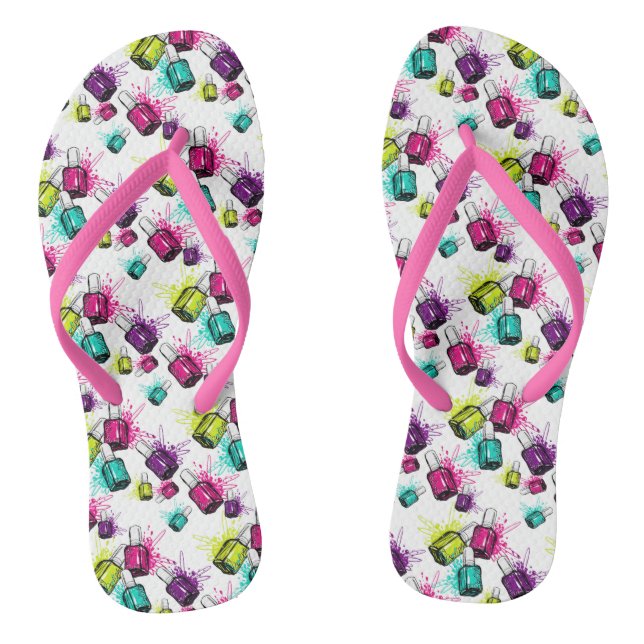 Neonnagellack-Muster Flip Flops (Fußbett)
