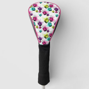 Neonnagellack-Muster Golf Headcover