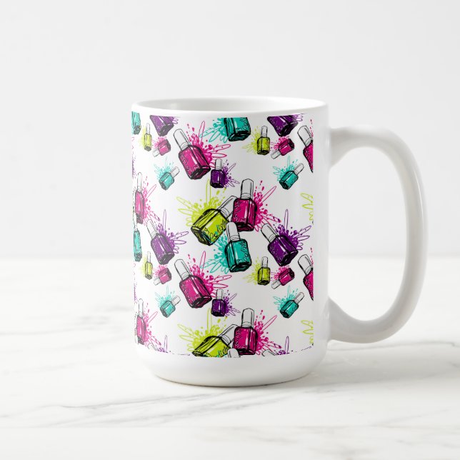 Neonnagellack-Muster Kaffeetasse (Rechts)