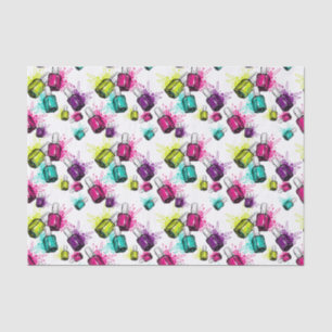 Neonnagellack-Muster Seidenpapier