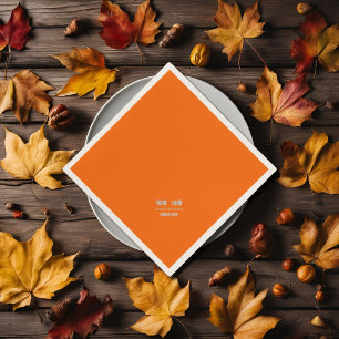 Neonorange Farbe - Logo-Servietten hinzufügen Serviette