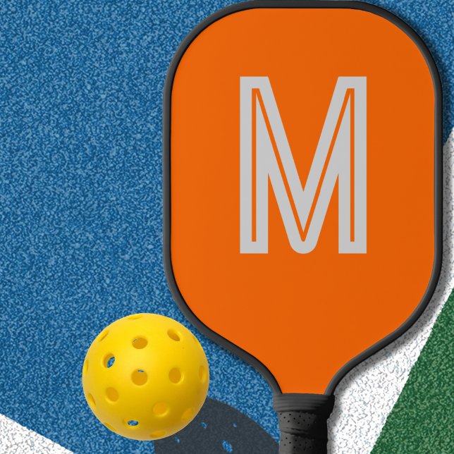 Neonorange - fett - Monogramm Pickleball Schläger (Von Creator hochgeladen)