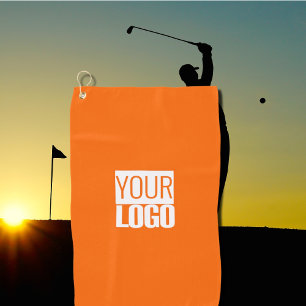 Neonorange - Fügen Sie Ihr Logo hinzu Golfhandtuch