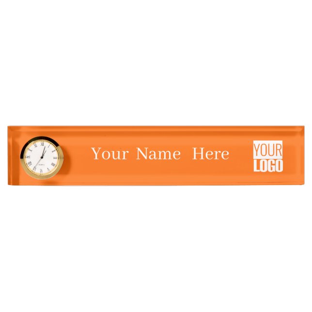 Neonorange - Logo hinzufügen Namensplakette (Vorderseite)