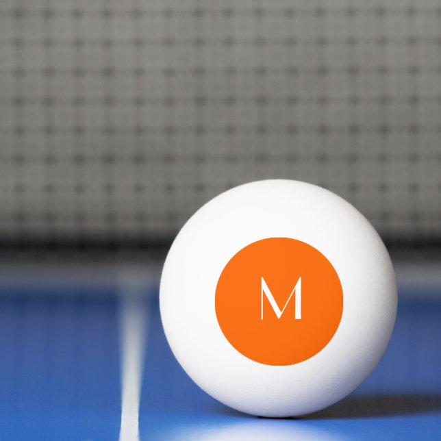 Neonorange - mit Monogramm Tischtennisball (Netto)