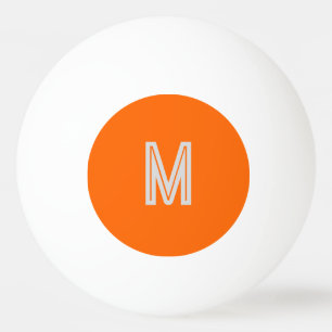 Neonorange - Monogramm hinzufügen Tischtennisball