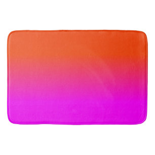 Neonorange und Pink Ombre Schatten-Farbe Badematte