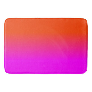 Neonorange und Pink Ombre Schatten-Farbe Badematte