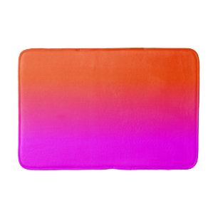 Neonorange und Pink Ombre Schatten-Farbe Badematte