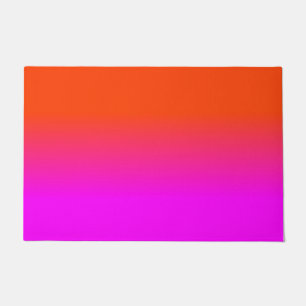 Neonorange und Pink Ombre Schatten-Farbe Fußmatte
