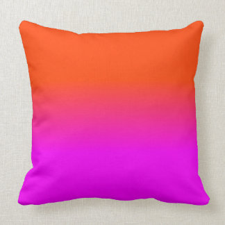 Neonorange und Pink Ombre Schatten-Farbe Kissen