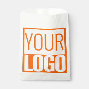 Neonorangefarbenes Logo Geschenktütchen