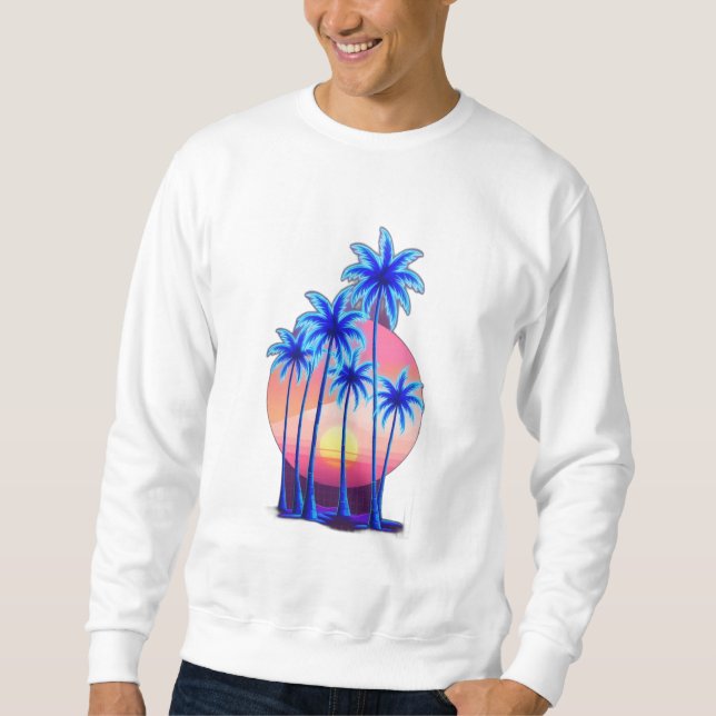 Neonpalmen Sweatshirt (Vorderseite)