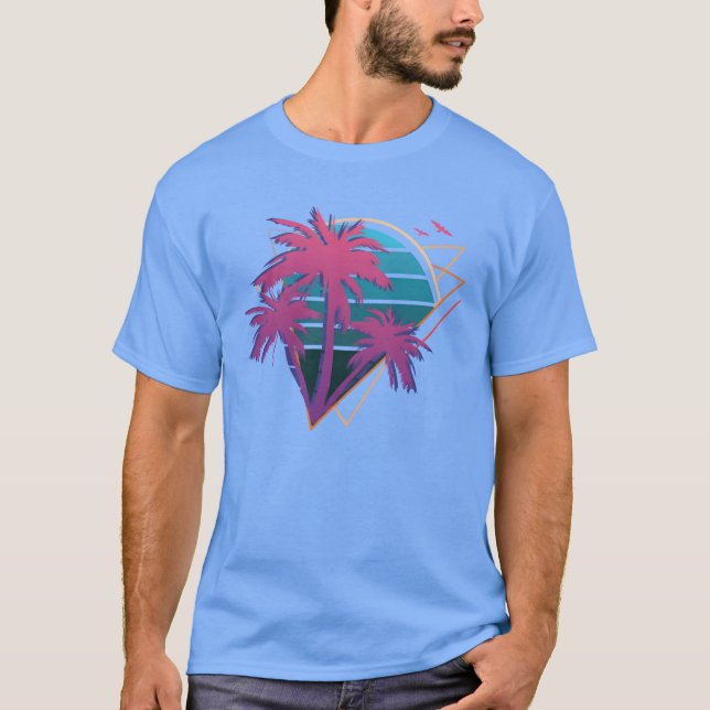 Neonpalmen vintage T-Shirt (Vorderseite)