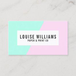 Neonpastellflieder- und Minzen-Visitenkarte Visitenkarte