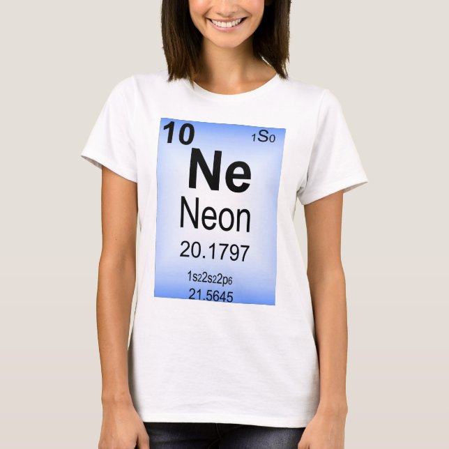 NeonPeriodensystem-Element T-Shirt (Vorderseite)