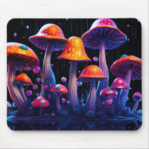 Neonpilz im psychedelischen Stil Mousepad