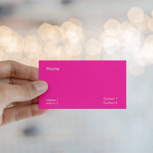 Neonpink - minimalistisch visitenkarte