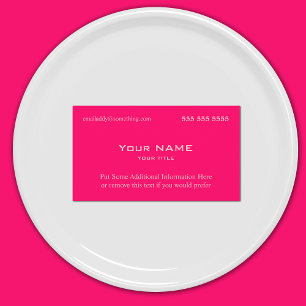 Neonpink Visitenkarte