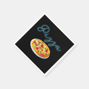 Neonpizza-Zeichen Serviette
