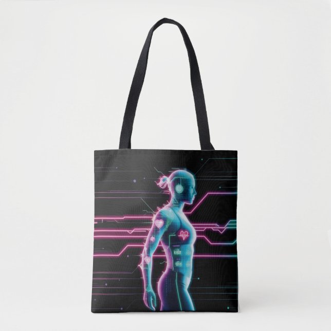 NeonPulse Cyborg Run-Tasche (Vorderseite)