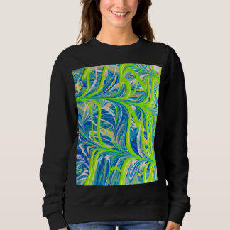 Neonranken auf blauem Marmor Sweatshirt