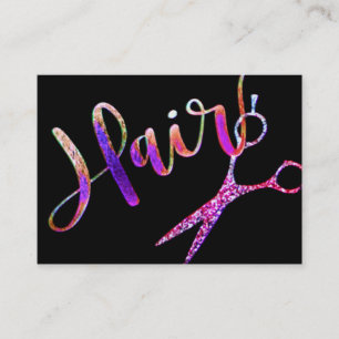 Neonregenbogenbezaubernde Hairstylist-Verabredung Terminkarte