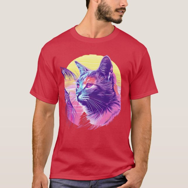 Neonropical 80s Cat friends T-Shirt (Vorderseite)
