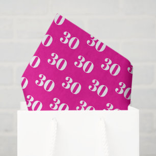 Neonrosa Geschenkseidenpapier für den 30. Geburtst Seidenpapier