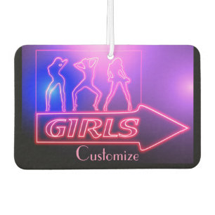 Neonrosa Mädchen Schild Thunder_Cove Autolufterfrischer